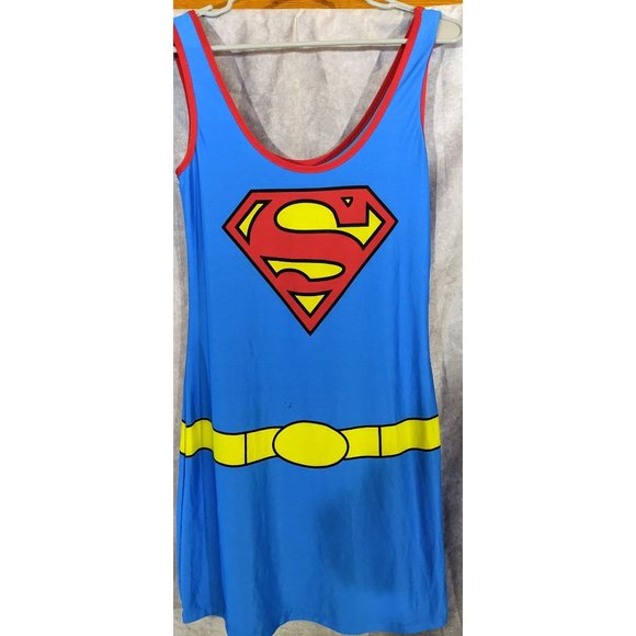 Superman Sleeveless Mini Dress - Picture 1 of 4